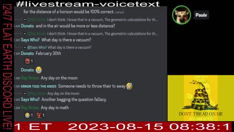 24/7 Flat Earth Discord !LIVE! - 3229 - https://discord.gg/flatearth