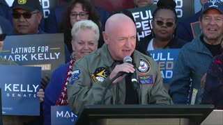 Mark Kelly makes victory speech after projected win over Blake Masters