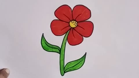 Easy Flower Shapes Drawing, coloring for kids and toddlers, Learning video