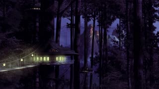 Dreamscape Treetop Village with Fireflies and Nature Sounds