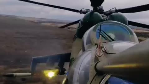 Incredible Footage from Ukrainian Mi-24 Helicopter Pilots