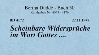 BD 4172 - SCHEINBARE WIDERSPRÜCHE IM WORT GOTTES ....