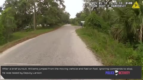 Deputy Tases Fleeing Driver During Foot Chase