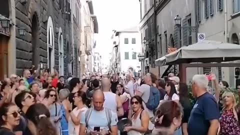 Florence, Italy: Green Pass, Lockdown Protest