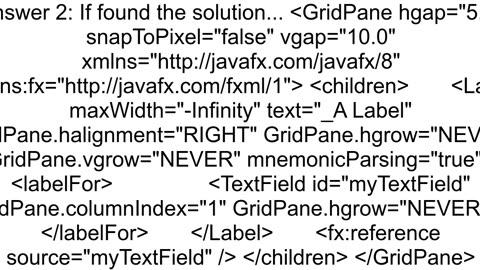 JavaFx How to set the labelFor property of a Label in FXML