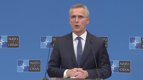 NATO Holds A Press Conference After Putin Sends Troops Into Pro-Russian Regions Of Ukraine