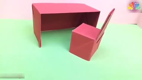 How To Make An Origami Table and Chair-Paper Furniture-Paper Chair and Table- paper Crafts