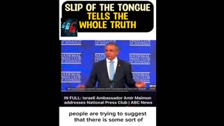 Israeli Ambassador Slips his Tongue, regarding Hamas on October 7th