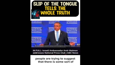 Israeli Ambassador Slips his Tongue, regarding Hamas on October 7th