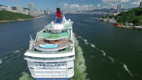 cruise ship on the coast