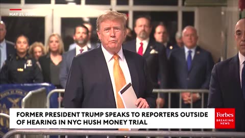 ⚡Trump Lobs New Attack On 'Incompetent' Biden Outside NYC Hush Money Trial Hearing