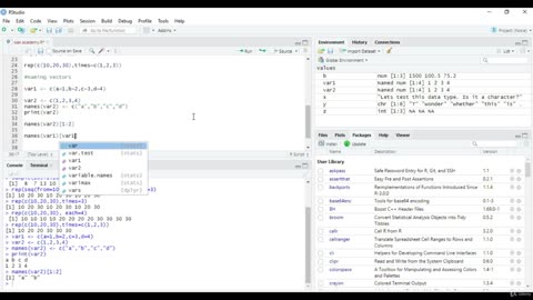 Python Full Course - Chapter 21 - 6. Naming Vectors in R