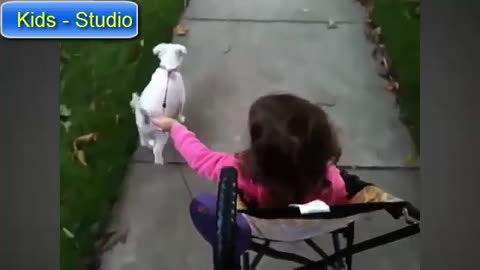 Cute BABY AND DOG !!!