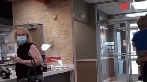 Awful crazy lady makes kids cry in Burger King for not wearing masks.