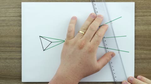 Construir um triângulo homotético com razão (-2)