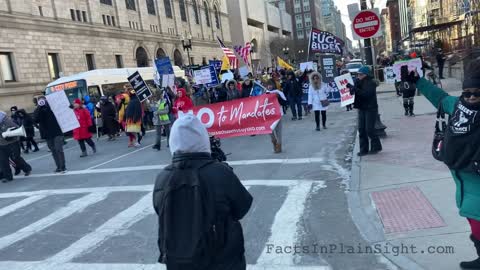 Massachusetts Says No to Vaccine Mandate March. Boston, Ma 1-15-22