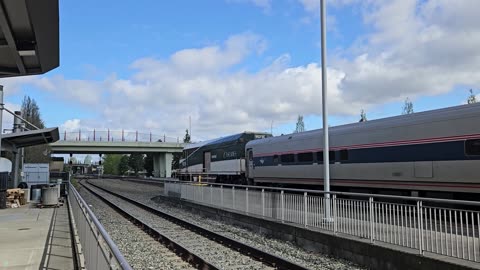 Amtrak Cascades Southbound in Everett, Washington 4/21/2024