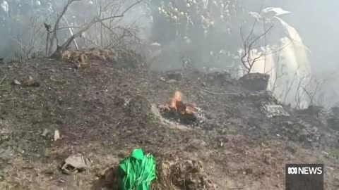 Footages of aircraft crash in Nepal