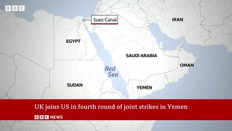 US and UK carry out fresh strikes on Houthi targets in Yemen | BBC News
