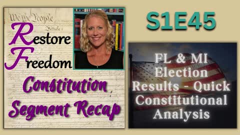 FL & MI Election Results - Quick Constitutional Analysis - Constitution Segment Recap S1E45