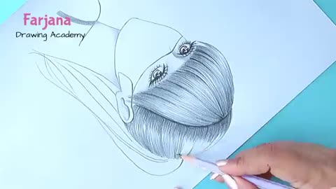 how to draw a girl with mask #fatima tahir