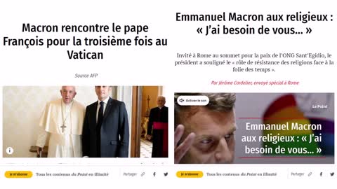 Le pape et Emmanuel Macron !