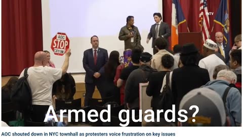 AOC Town Hall Goes Off The Rails | Shouted Down & Heckled By Multiple People | Armed Guards & 3 Masks?