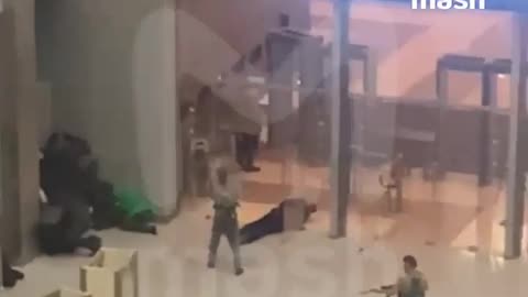 Terrorists shoots the visitors of Crocus City Hall. Civilians driven into a corner with machine guns