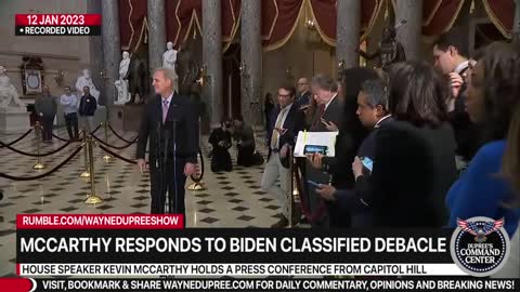 McCarthy Responds to Biden's Classified Document Debacle