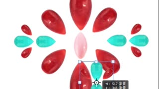 Natural turquoise red spiny oyster oval shape and pink spiny oyster Marquise shape06