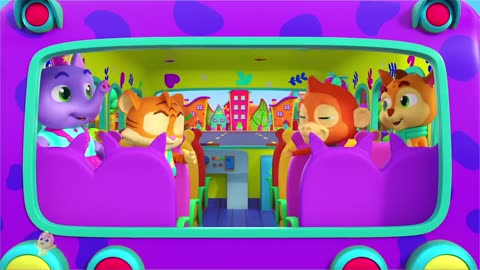 The Wheels on the Bus Kids Song_Cartoones