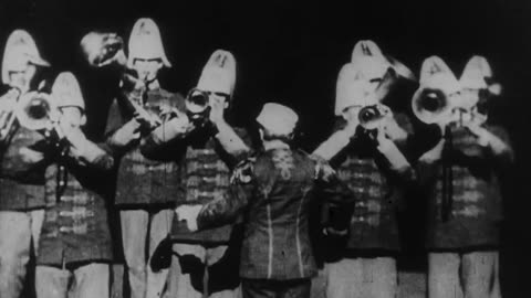 Milk White Flag, Marching Band Drill (1894 Original Black & White Film)