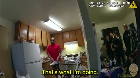 LAPD body cam shows man being fatally shot inside the kitchen during domestic violence call