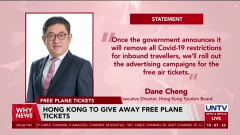 Hong Kong to give away free plane tickets