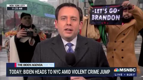 ‘Let’s Go Brandon’ Flag and Protestors Interrupt MSNBC Coverage