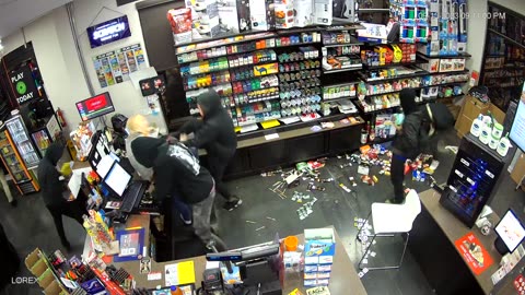 SEATTLE: A white store clerk is viciousIy beaten by a group of thugs over the weekend