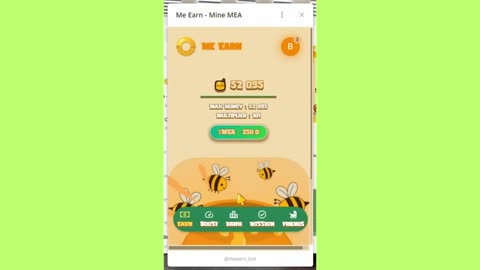 new mining mini app bot telegram me earn-mine mea