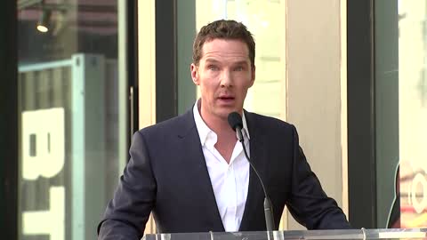 Benedict Cumberbatch talks Ukraine at Walk of Fame