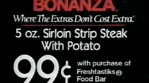 October 1989 - Bonanza Steakhouse Commercial