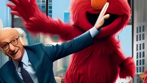 Larry David vs. Elmo #slap #sesamestreet