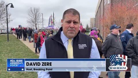 David Zere Reports Live From President Trump's Iowa Rally