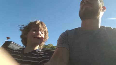 4 Year Old Goes on His FIRST Roller Coaster and "Wikes" It!!