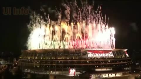 Fireworks at Tokyo Olympics opening ceremony 2020