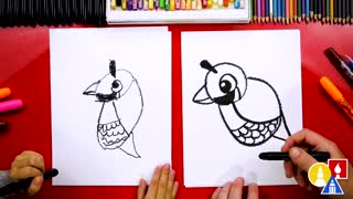 How To Draw A Quail - Letter Q - Preschool