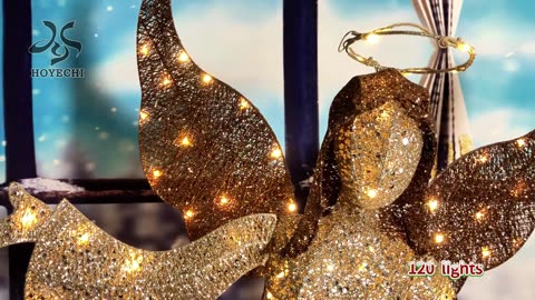Angel Christmas decoration lights #Christmasdecor #angeldecor #hoyechi
