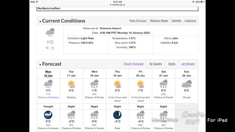 Kelowna Weather January 16 2023