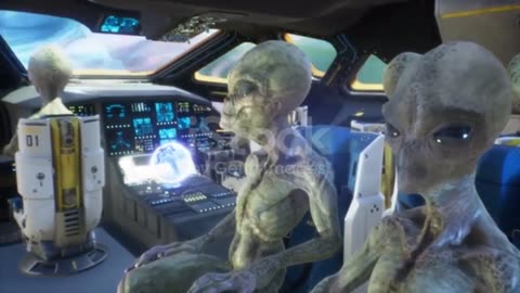 Aliens near the dashboard of the spacecraft. Super realistic concept.