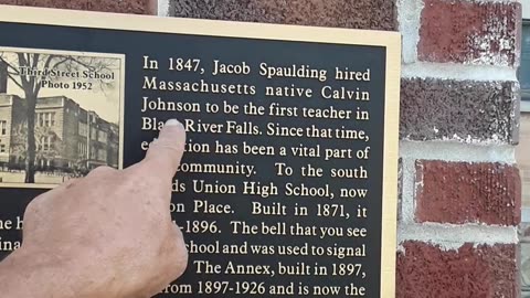 Black River Falls Wis High School ringing the 1847 bell again. June 4,2023