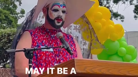"Sister Tootie" gives Blessing at Los Angeles event to Celebrate before raising the LGBTQ Flag