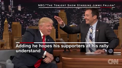 Donald Trump lets Jimmy Fallon mess up his hair